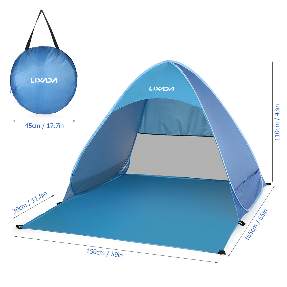 Cheap Goat Tents Lixada Automatic Instant Pop Up Beach Tent Lightweight Outdoor UV Protection Camping Fishing Tent Cabana Sun Shelter   